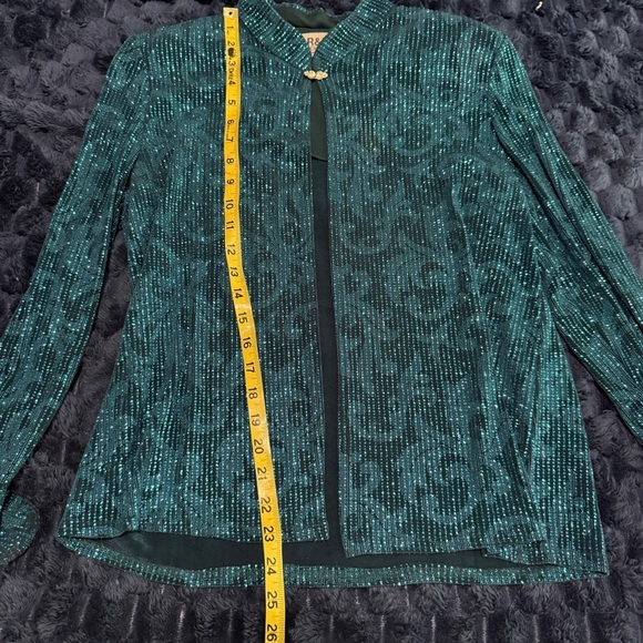 R&M Richards blue blazer jacket and tank top, size 10P - Picture 4 of 9